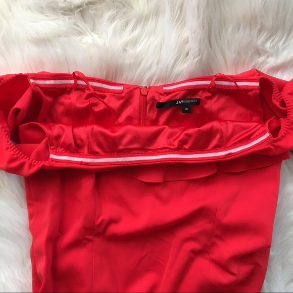 JAY GODFREY red gown dress size 6 medium NWT - Picture 3 of 5